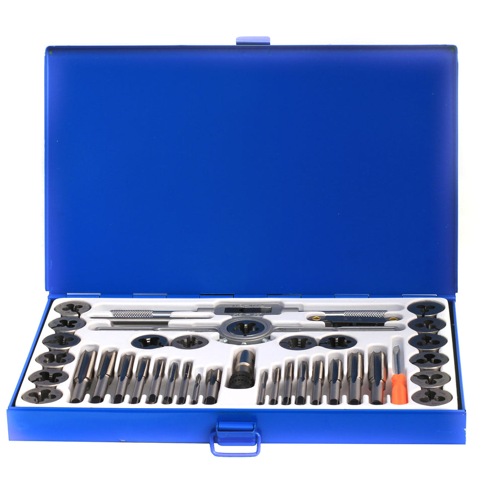 DRILLCO DRL2000E40 - High Speed Steel 40 PC. Fractional TAP & DIE SET