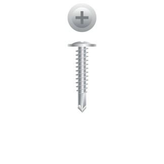 8-18 x 3/4 Phillips Modified Truss Head Self-Drilling Screw 410 Stainless Steel Passivated and Waxed