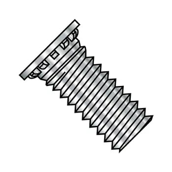 6-32 x 1/2 Self Clinching Stud 12 Rib Fully Threaded 300 Series Stainless Steel