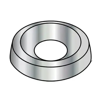 JFAST 37WC - 3/8" Countersunk Finishing Washers, Steel, Nickel, Case Quantity: 1000