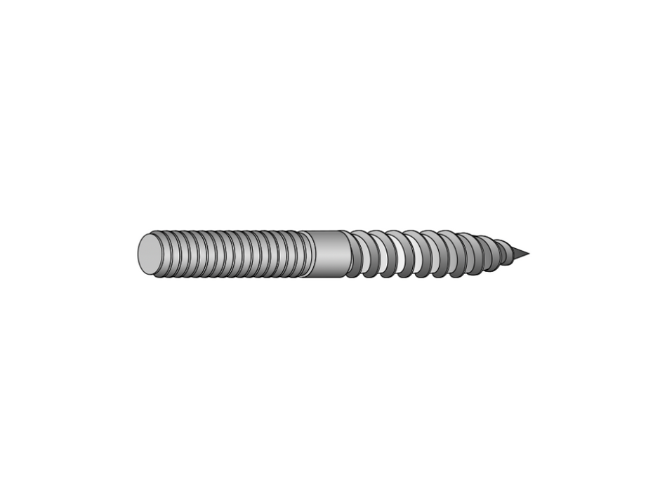 JFAST 1424BH188 - 1/4-20 x 1 1/2" Full Thread Hanger Bolts, 18-8 Stainless Steel, Case Quantity: 100
