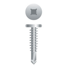 10-16 x 1 Combo Phillips/Square Pancake Head Self-Drilling Screw, Strong-Shield Coated, 410 Stainless Steel