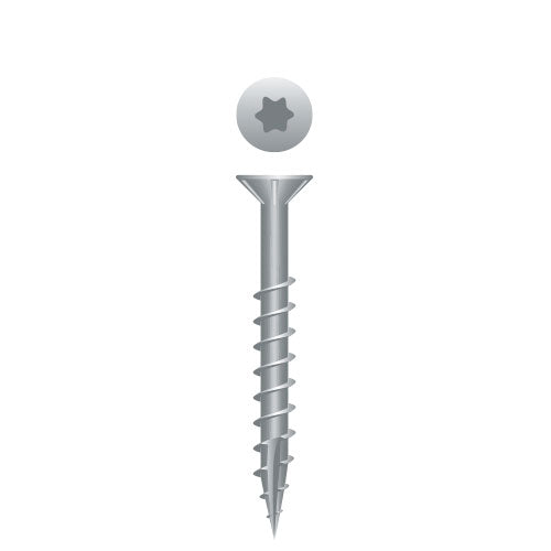 8 x 1-1/4 Star Drive Flat Head with Nibs Deck Screw Coarse Thread Type 17 305 Stainless Steel