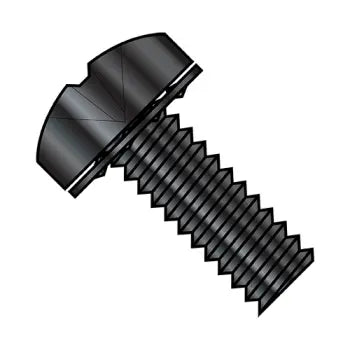 4-40 x 1/4 Phillips Pan Internal Sems Machine Screw Fully Threaded Black Oxide