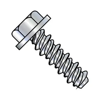 6-19 x 1/2 #5HD Unslotted Indented Hex Washer High Low Screw Fully Threaded Zinc Plated