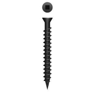 6 x 2-1/4 Square Drive Trim Head Drywall Screw Coarse Thread Black Phosphate