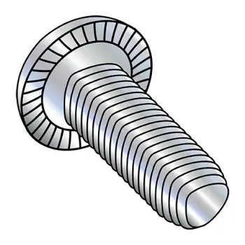 4-40 x 1/4 Phillips Pan Serrate Taptite Alternate Thread Roll Screw Fully Threaded Zinc Plated Wax