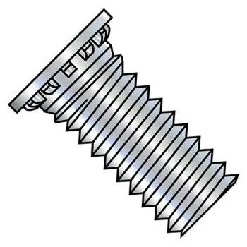 6-32 x 1-1/2 Self Clinching Stud Fully Threaded Hardened Steel Heat Treat Zinc Plated