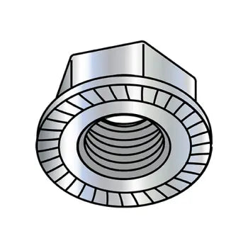 JFAST 38NR - 3/8-24  Serrated Flange Hex Lock Nuts Case Hardened HR15N 78/90 Zinc And Bake, Case Quantity: 
1,000