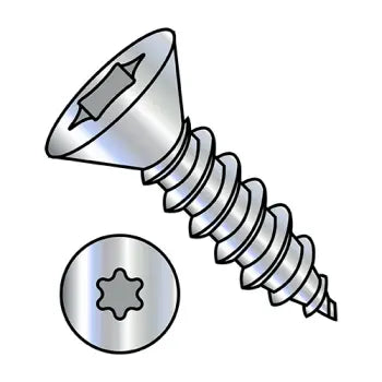 2-32 x 1/4 Six Lobe Flat Head Self-Tapping Sheet Metal Screw Type AB Fully Threaded Zinc Plated