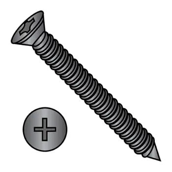 6-18 x 1-5/8 Phillips Trim Head Drywall Screw Fine Thread Black