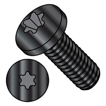 JFAST MI414MTPB - M4-0.7X14  ISO 7045 Metric Six Lobe Drive Pan Machine Screw Class 4.8 Full Thread Black ox, Case Quantity: 
2,000