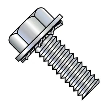 4-40 x 1/4 Unslotted Hex Washer External Sems Machine Screw Fully Threaded Zinc Plated