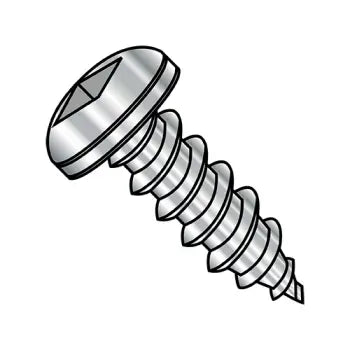 6-18 x 3/8 Square Pan Head Self-Tapping Sheet Metal Screw Screw Type A Fully Threaded 18-8 Stainless Steel