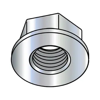 JFAST 08NRNS - 8-32  Non-Serrated Flange Hex Nuts Case Hardened HR15N 78/90 Zinc and Bake, Case Quantity: 
5,000