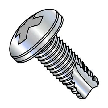 2-56 x 3/16 Phillips Pan Head Thread Cutting Screw Type 23 Fully Threaded Zinc Plated