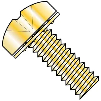 JFAST MJ36IPPY - M3-.5X6  JIS B1188 Phillips Pan Internal Washer Sems MS Full Thrd Zinc Yellow Bake ROHS, Case Quantity: 
5,000