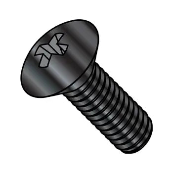 4-40 x 5/16 Phillips Oval Head Machine Screw Fully Threaded Black Oxide