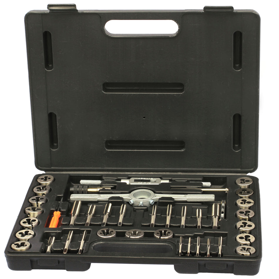 DRILLCO DRL2800E36 - Metric High Speed Steel Tap & Die Set 36pc