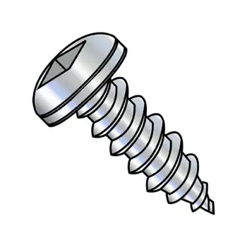 4-24 x 1/4 Square Drive Pan Head Self-Tapping Sheet Metal Screw Screw Type AB Fully Threaded Zinc Plated