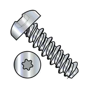 2-32 x 1/4 Six Lobe Pan Head High Low Screw Fully Threaded Zinc Plated