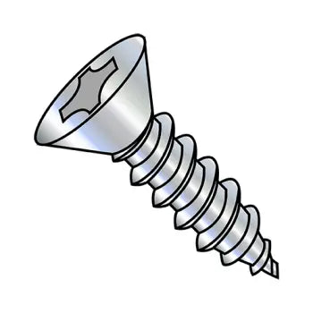 6-18 x 5/16 Phillips Flat Self-Tapping Sheet Metal Screw Type A Fully Threaded Zinc Plated