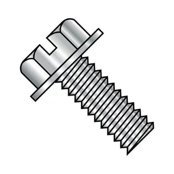 4-40 x 1/4 Slotted Indented Hex Washer Head Machine Screw Fully Threaded 18-8 Stainless Ste