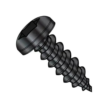 4-24 x 1/2 Six Lobe Pan Head Self-Tapping Sheet Metal Screw Type AB Fully Threaded Black Oxide