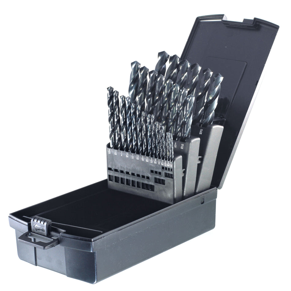 DRILLCO DRL400HD29 - 29PC HD DRILL BIT SET 1/16-1/2 BY 64ths