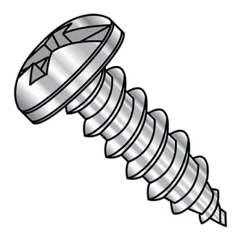 6-18 x 1/2 Combination (slot/phil) Pan Self Tap Screw Type A Fully Threaded 18-8 Stainless Ste