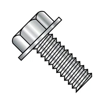 4-40 x 1/4 Unslotted Indented Hex Washer Head Machine Screw Fully Threaded 18-8 Stainless Steel