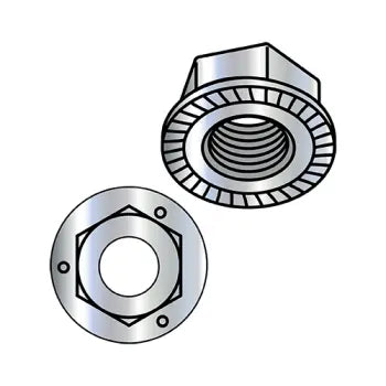 JFAST 14NR5 - 1/4-20  Serrated Flange Hex Lock Nuts Grade 5 Zinc, Case Quantity: 
2,000