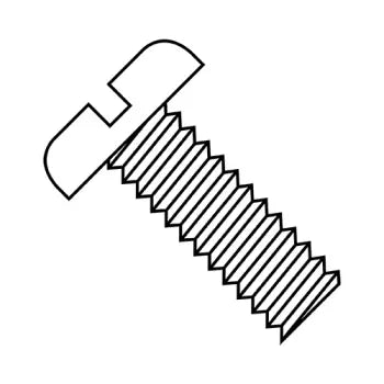 1-64 x 1/4 Slotted Pan Head Machine Screw Fully Threaded Nylon