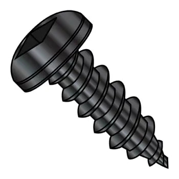 6-18 x 5/8 Square Pan Head Self-Tapping Sheet Metal Screw Screw Type A Fully Threaded Black Oxide