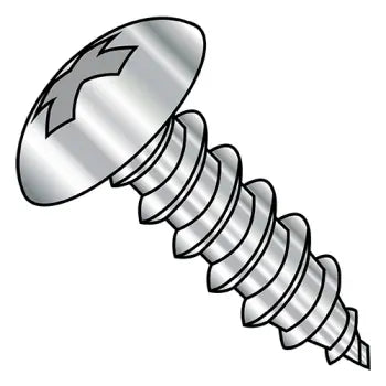 6-20 x 1/2 Phillips Truss Head Self-Tapping Sheet Metal Screw Type AB Full Thd 410 Stainless Steel