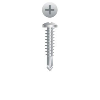 6-20 x 3/8 Phillips Pan Head Self-Drilling Screw 410 Stainless Steel Passivated and Waxed