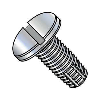 4-40 x 3/16 Slotted Pan Head Thread Cutting Screw Type F Fully Threaded Zinc Plated