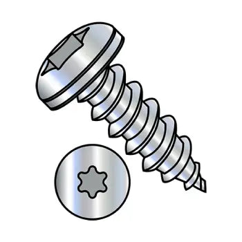 2-32 x 3/16 Six Lobe Pan Head Self-Tapping Sheet Metal Screw Type AB Fully Threaded Zinc Plated