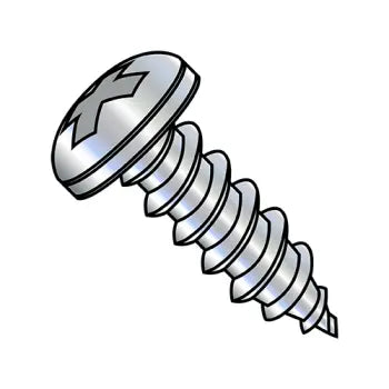 6-18 x 7/16 Phillips Pan Head Self-Tapping Sheet Metal Screw Screw Type A Fully Threaded Zinc Plated