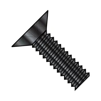 4-40 x 3/16 Phillips Flat 100 Degree Machine Screw Fully Threaded Zinc Plated Black