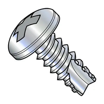 2-32 x 5/16 Phillips Pan Head Thread Cutting Screw Type 25 Fully Threaded Zinc Plated