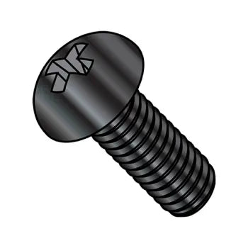 4-40 x 1/4 Phillips Round Machine Screw Fully Threaded Black Oxide