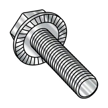 8-32 x 3/8 Unslotted Indented Serrated Hex Flange Screw 18-8 Stainless Steel