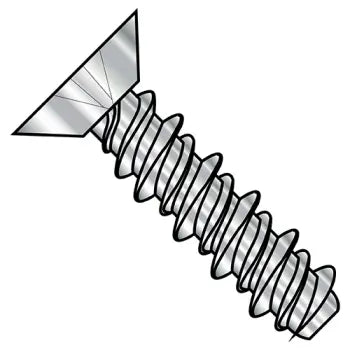 4-24 x 1/4 Phillips Flat Undercut High Low Screw Fully Threaded 18-8 Stainless Steel