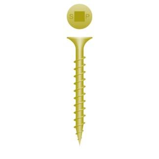 Strong-Point 822QCY – Square Drive Bugle Head, Coarse Thread, Zinc Yellow Plated, 8 x 2-1/2, Case Quantity: 2500