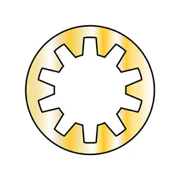 6 Internal Tooth Lock Washer Zinc Yellow