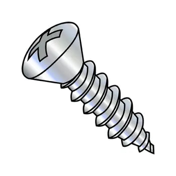 6-18 x 1 Phillips Oval Self-Tapping Sheet Metal Screw Type A Fully Threaded Zinc Plated