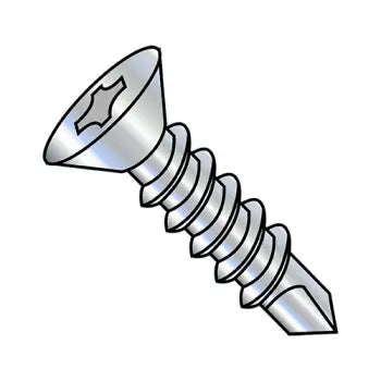 6-20 x 1 5/8 Phillips Flat Self Drilling Screw Fully Threaded Zinc Plated