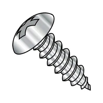 4-24 x 1/4 Phillips Truss Head Self-Tapping Sheet Metal Screw Type AB Fully Threaded 18-8 Stainless