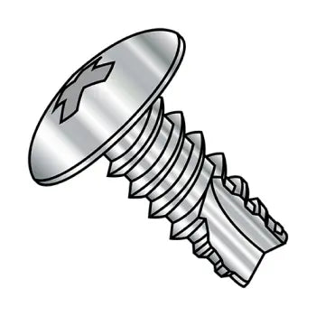 6-20 x 3/8 Phillips Truss Head Thread Cutting Screw Type 25 Fully Threaded 18-8 Stainless Steel